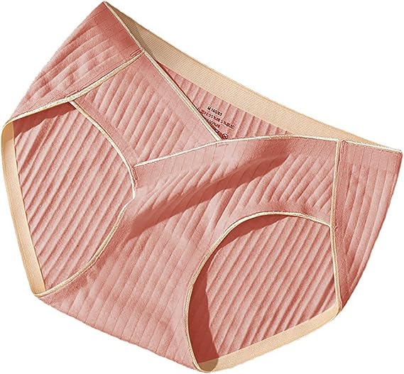 Fatyb Cotton Underwear for Women Bikini No Show Panties Seamless Ladies V-Waist Soft Underpants (3 Pack)