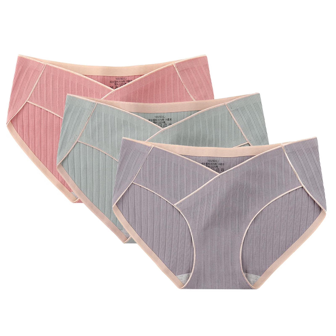 Fatyb Cotton Underwear for Women Bikini No Show Panties Seamless Ladies V-Waist Soft Underpants (3 Pack)