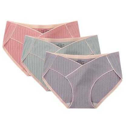 Fatyb Cotton Underwear for Women Bikini No Show Panties Seamless Ladies V-Waist Soft Underpants (3 Pack)