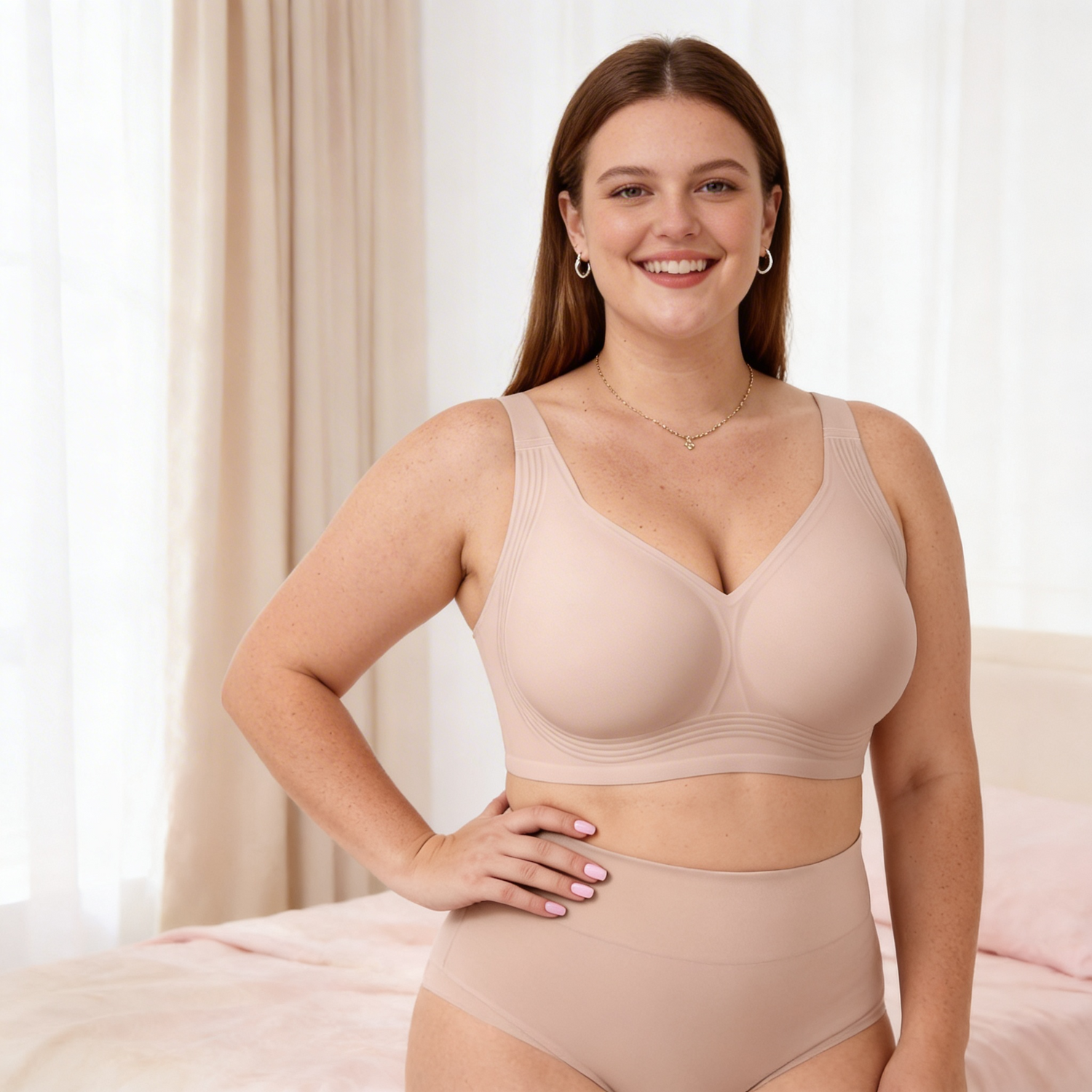 Classic T-Shirt Bra, Wireless Full Coverage for All Day Comfort